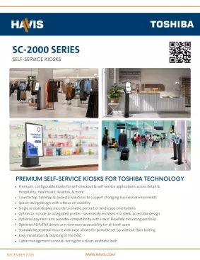SC-2000 Kiosks for Toshiba – Sales Sheet