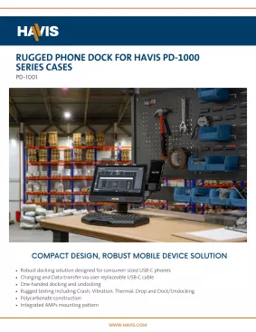 PD-1000 Series Phone Dock Sales Sheet - Warehouse