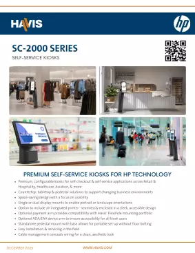 SC-2000 Kiosks for HP – Sales Sheet