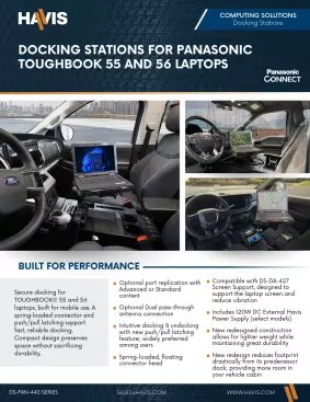 Panasonic TOUGHBOOK 55 & 56 Laptop Docking Station Sales Sheet